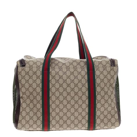 fake gucci pet carrier|Gucci tote with cat.